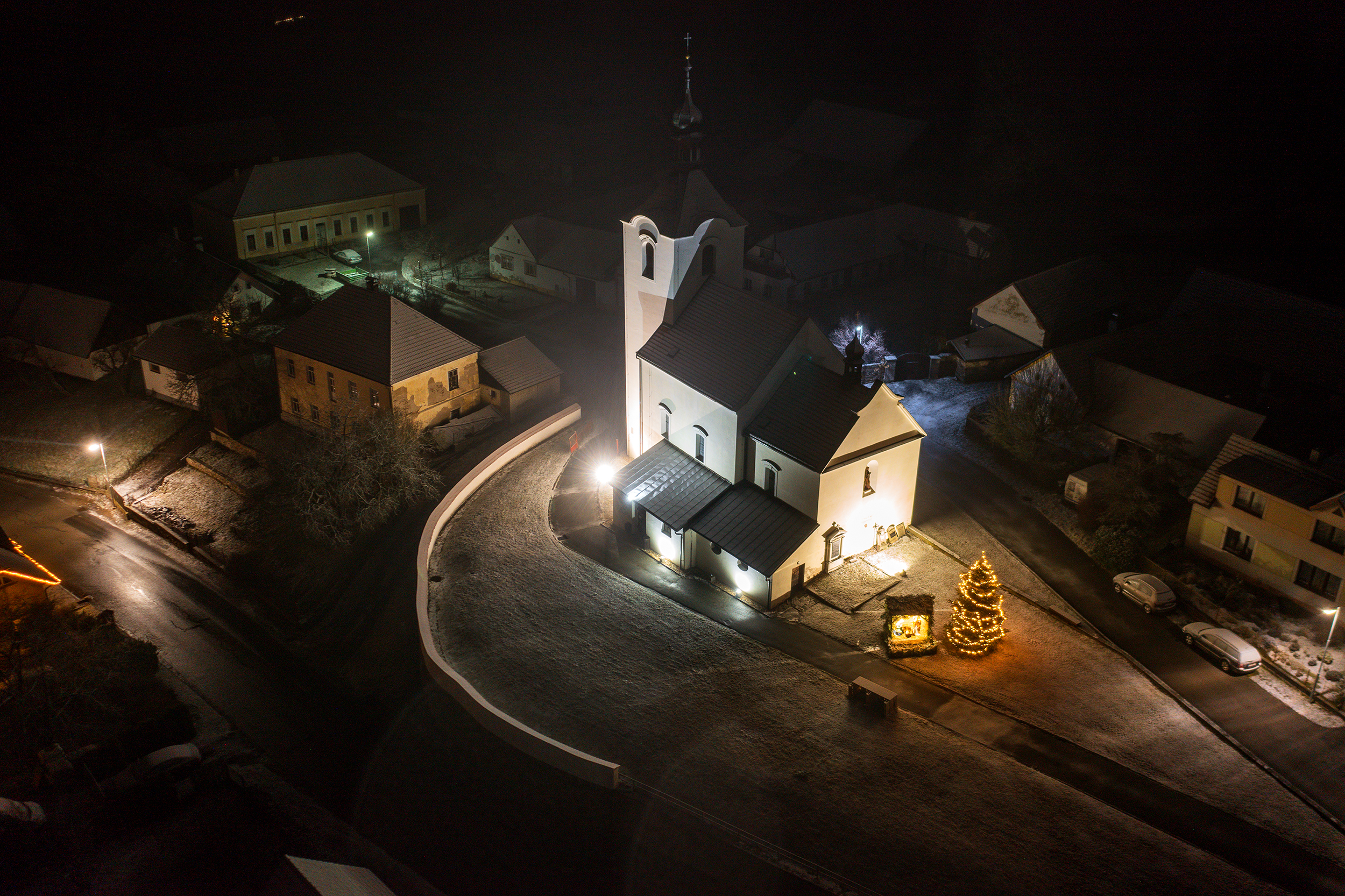 Vánoce Pošná, kostel sv. Bartoloměje